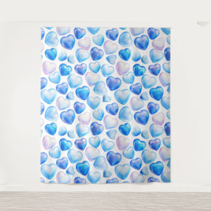 "Dreamy Watercolor Heart Wall Tapestry – Large"