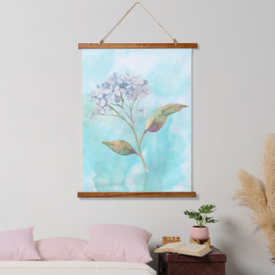 Dreamy Watercolor Hydrangea Hanging Tapestry