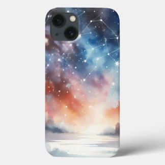 Dreamy Watercolor Night Sky iPhone 13 Case