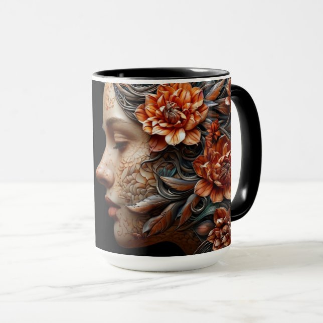 Dreamy Watercolor Tattoo Mug (Front Right)