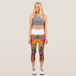 Dreamy Watercolour Leggings – Whimsical Design on 