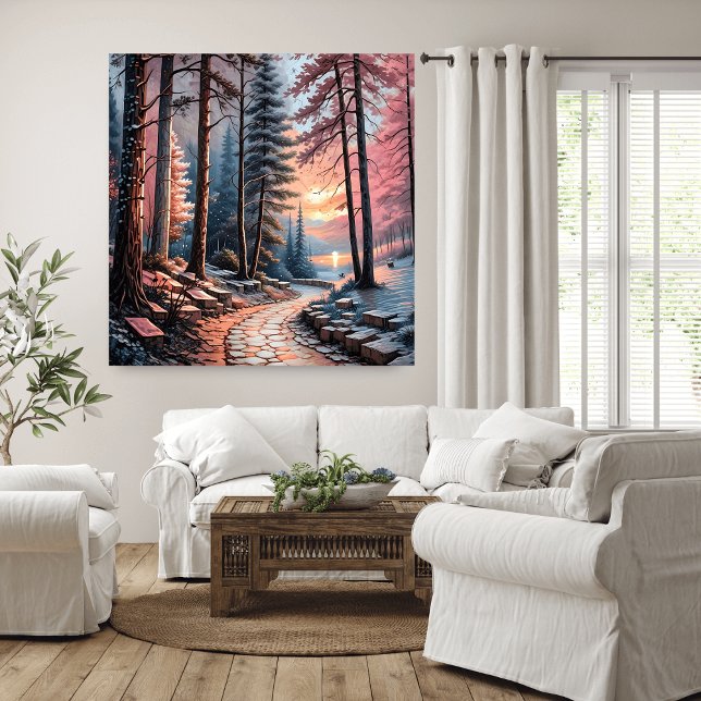 Dreamy Winter Landscape Wall Art Poster (Dreamy Winter Landscape Wall Art Poster Mockup 1)