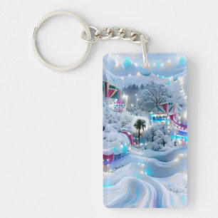 Dreamy Winter Wonderland Lights Keychain