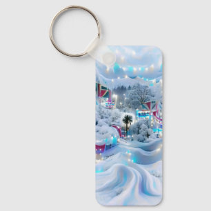 Dreamy Winter Wonderland Lights Keychain