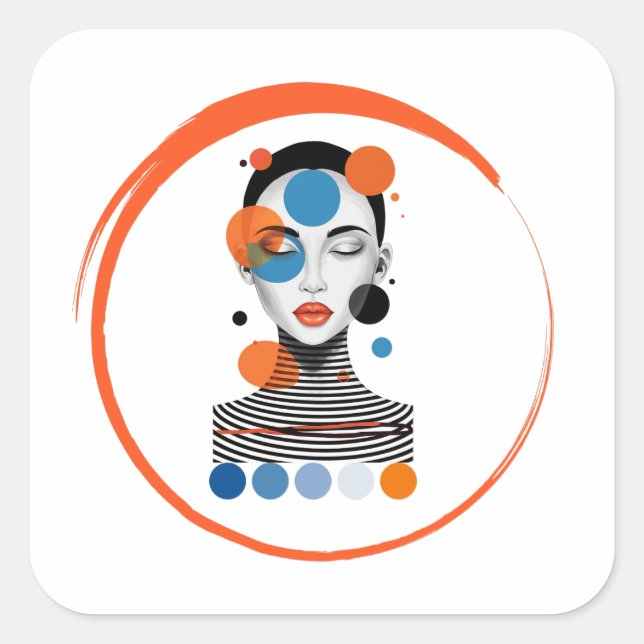 dreamy woman square sticker (Front)