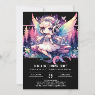 Dreamy Woodland Fairy Birthday Invitation