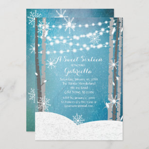 Dreamy Woodland Forest Sweet16 Invitation d'annive