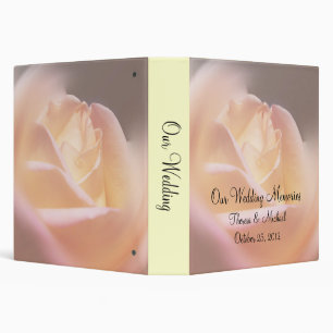 Dreamy Yellow Rose Wedding Personalized Binder