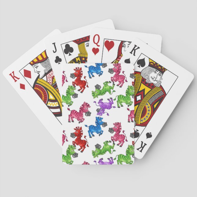 Dreamy Zebra World  Playing Cards (Back)