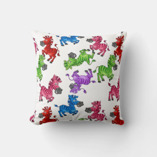 Dreamy Zebra World Throw Pillow