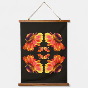 Dreamy Zinnia Flower Abstract Art Hanging Tapestry