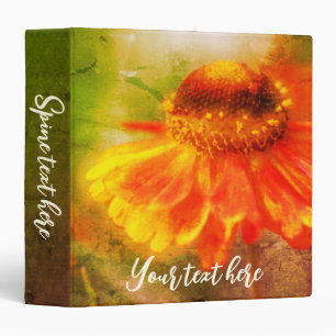 Dreamy Zinnia Flower Art Personalized Binder