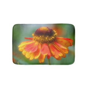 Dreamy Zinnia Flower Bath Mat
