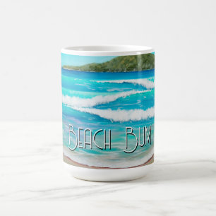 DreamyBeach Blue Waves Painting Australia Coffee Mug