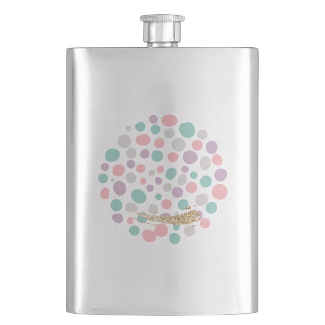 'DreamyPastels' Hip Flask (Front)