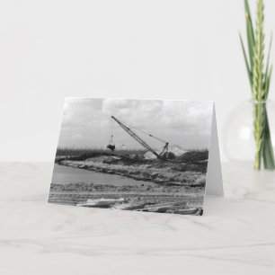 Dredging the Island, Marco Island, Florida, 1973 Card