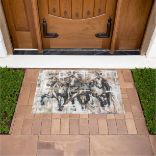 Drei Tölter Braun Doormat