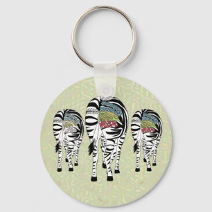 Drei Zebras Keychain