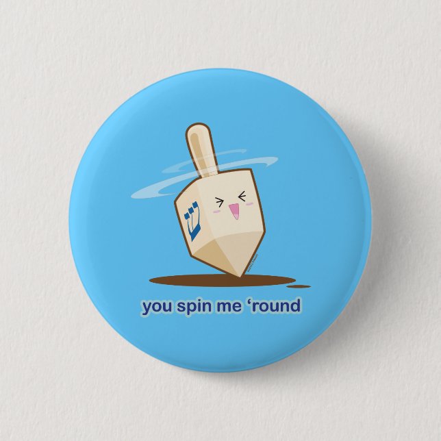 Dreidel 2 Inch Round Button (Front)