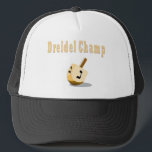 Dreidel Champ Hat<br><div class="desc">Heads will spin when you wear this Dreidel Champ Chanukah Hanukkah hat. What a great Chanukah Hanukkah party gift to present to the driedel game winners!.</div>