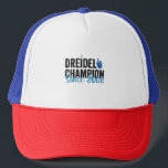 Dreidel Champion Since 2002 Funny Hanukkah Gift Trucker Hat<br><div class="desc">funny, hanukkah, jewish, jew, holiday, dreidel, champion, birthday, gift, anniversary, </div>