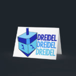 Dreidel Cute Blue Kids Happy Hanukkah Holiday Card<br><div class="desc">Dreidel dreidel dreidel in three different shades of blue with a blue dreidel for Chanukah. Cute children's happy Hanukkah cards.</div>