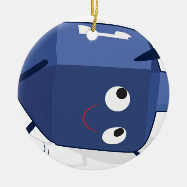 dreidel dance hannukah ceramic ornament (Front)