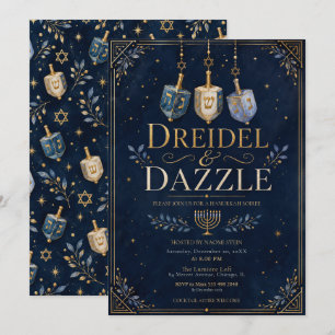 Dreidel & Dazzle Hanukkah Soirée Invitation