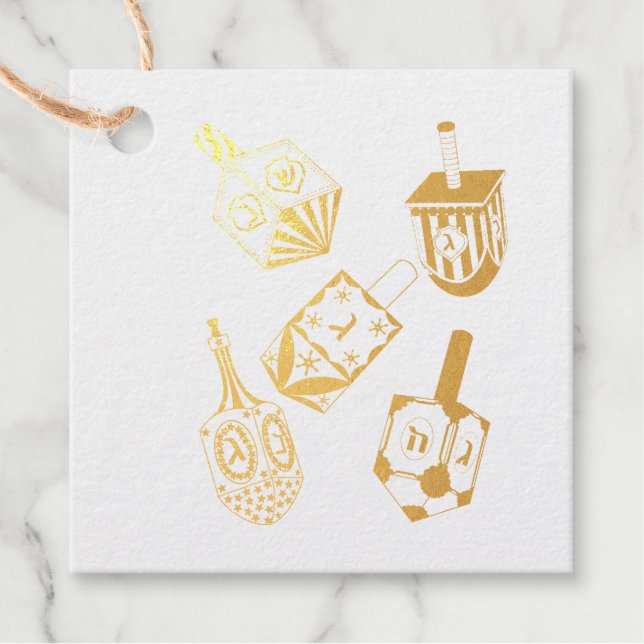 Dreidel, Dreidel, Dreidel  Favour Tags (Front)