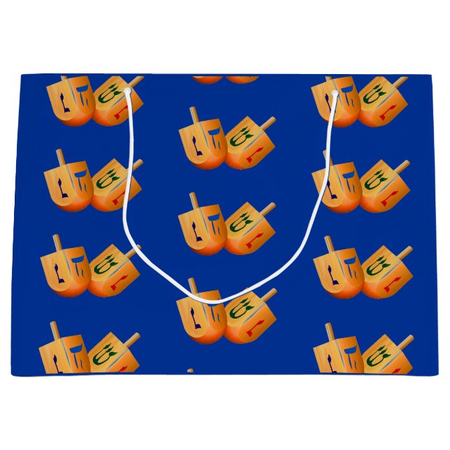Dreidel Dreidel Hannukah Holiday  Large Gift Bag (Front)
