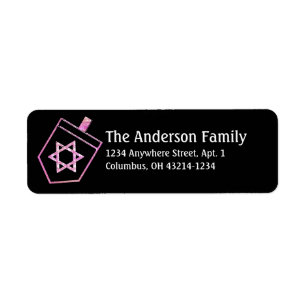 Dreidel Hanoukka Étiquettes de adresse d8