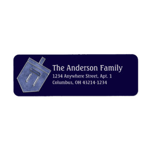 Dreidel Hanukkah Address Labels d11