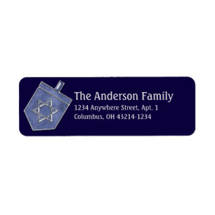 Dreidel Hanukkah Address Labels d12