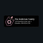 Dreidel Hanukkah Address Labels d6<br><div class="desc">a pretty Hanukkah holiday (or every day) design ...  All necessary licenses have been purchased and are on file. Images on this site are NOT public domain. You may not copy,  duplicate,  alter or scan these designs,  images,  illustrations,  photography,  art and writing.</div>