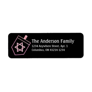 Dreidel Hanukkah Address Labels d6