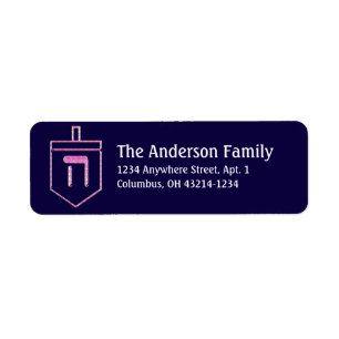 Dreidel Hanukkah Address Labels d7