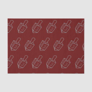 Dreidel Hanukkah Glitter Tissue Paper