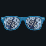 Dreidel Hanukkah Party Retro Sunglasses<br><div class="desc">Cool Hanukkah Party sunglasses in blue featuring a cute dreidel for Chanukah. Rock your Hanukah celebration with these fun Jewish glasses.</div>