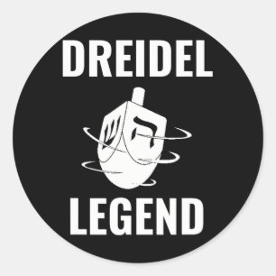 Dreidel Legend Jewish Happy Hanukkah Menorah Classic Round Sticker