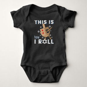 Dreidel Menorah Funny Hanukkah Gift This Is How I Baby Bodysuit