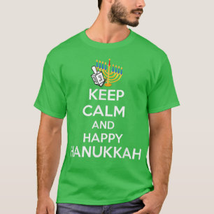 Dreidel Menorah Happy Hanukkah Jewish Holiday T-Shirt