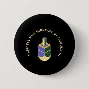 DREIDELS AND MIRACLES OF HANUKKAH 2 INCH ROUND BUTTON