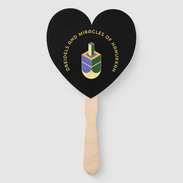 DREIDELS AND MIRACLES OF HANUKKAH HAND FAN (Back)