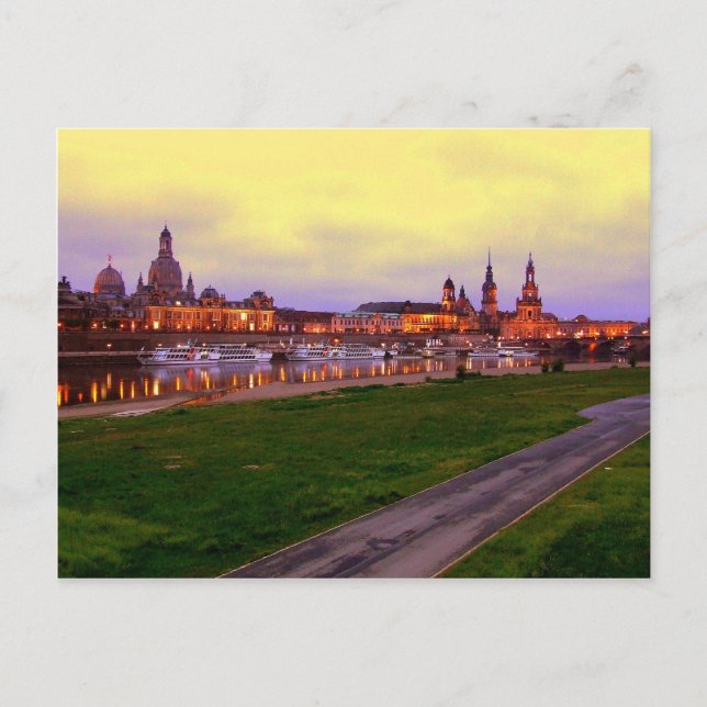 Dresden at night postcard (Front)