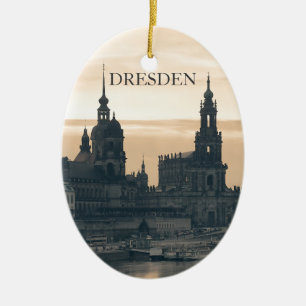 Dresden at Sunset Ceramic Ornament