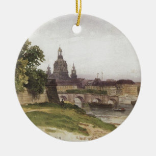 Dresden. Bridge of August by Ivan Shishkin Ceramic Ornament