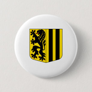 Dresden Coat Arms official Germany Saxony Symbol 2 Inch Round Button