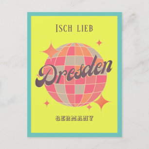 Dresden Deutschland bunte dekorative Postkarte Postcard