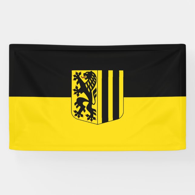 Dresden emblem Germany flag symbol coat arms Banner (Horizontal)
