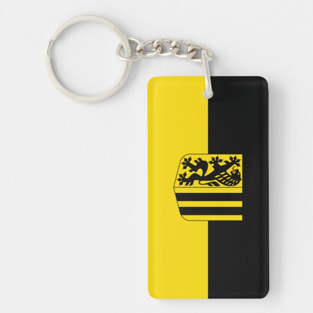 Dresden emblem Germany flag symbol coat arms Keychain (Front)